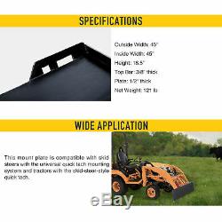 1/2 Thick Skid Steer Quick Tach Mount Plate Adapter Attachment Heavy-Duty