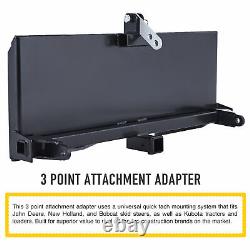 1/4 5/16 1/2 Skid Steer Mount Plate 3-Adapter Loader Quick Tach Attachment