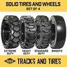 10-16.5 10x16.5 Flat Free Solid Rubber Skid Steer Tires SD, HD, XD, or Smooth