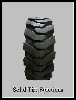 10x16.5 / 30x10-16 Flat Free Solid Skid Steer Tires Set of 4