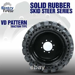 10x16.5 Sentry Tire Skid Steer Solid Tires 4 with Wheels for NEW HOLLAND 10-16.5