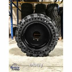 10x16.5 Sentry Tire Skid Steer Solid Tires 4 with Wheels for NEW HOLLAND 10-16.5