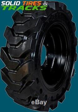 12-16.5 12x16.5 Mclaren Solid Skid Steer Tires 4 + rims 33x12-20 for Bobcat, Case