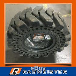 12x16.5 / 33x12-16 Set of 4 Solid Skid Steer Tires withRims
