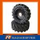 12x16.5 / 33x12-20 Solid Cushion Skid Steer 4x Tires withRims