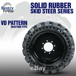 12x16.5 Sentry Tire Skid Steer Solid Tires 2 with Wheels for NEW HOLLAND 12-16.5