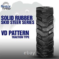 12x16.5 Sentry Tire Skid Steer Solid Tires 4 with Wheels for NEW HOLLAND 12-16.5