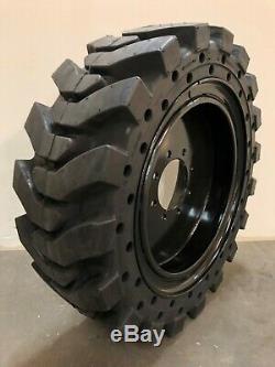 12x16.5 Solid Run Flat Skid Steer Tires Set of 4 Free Shipping