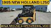 1995 New Holland L250 Skid Steer Loader Walk Around U0026 Operational Video 7 900