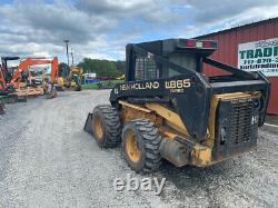1998 New Holland LX885 Skid Steer Loader with Cab NO DOOR CHEAP
