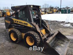 2006 New Holland L170 Skid Steer Loader with Cab NO DOOR Only 3000 Hours
