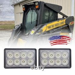 2PCS LED Work Lights For New Holland Skid Steer L185 L190 L250 L255 L465 9844418