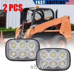 2x LED Head Light To Fit Case IH Ford New holland Skid Steer Replaces 84306337