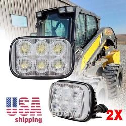 2x LED Head Light To Fit Case IH Ford New holland Skid Steer Replaces 84306337