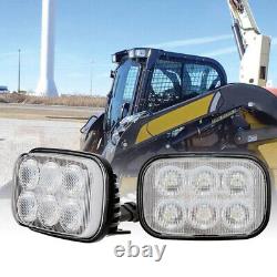 2x LED Head Light To Fit Case IH Ford New holland Skid Steer Replaces 84306337