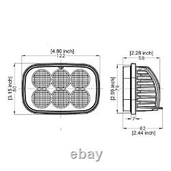 2x LED Head Light To Fit Case IH Ford New holland Skid Steer Replaces 84306337