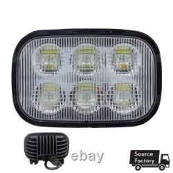 2x LED Head Light To Fit Case IH Ford New holland Skid Steer Replaces 84306337