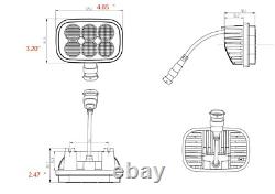 2x LED Head Light To Fit Case IH Ford New holland Skid Steer Replaces 84306337