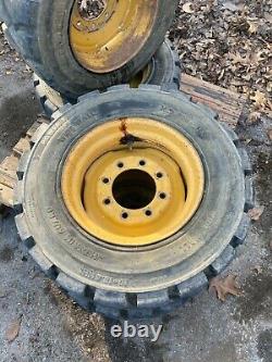 4-10X16.5 HD FOAM FILLED Skid Steer Tires-Wheels for New Holland-10-16.5-no flat