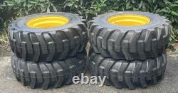 4-14-17.5 Galaxy XD2010 Skid Steer Tires/Rims for New Holland, John Deere, Gehl