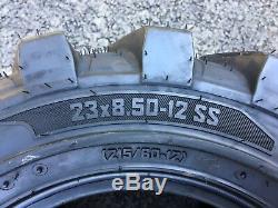 4-23X8.5-12 Skid Steer Tires-6 PLY-23X8.50-12-for Bobcat, Case, New Holland & more