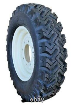 (4) 7.50-16 Skid Steer Snow Tires on 8 Bolt Wheels replaces 12-16.5 Kit-T