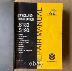 4 Books! New Holland Construction LS180 LS190 Skid Steer Repair Service Manuals