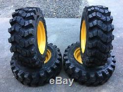 4 Camso SKS753 10-16.5 Skid Steer Tires/wheels/rims for New Holland 10X16.5