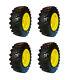 4 HD 10-16.5 Skid Steer Tires/Wheels/Rims for New Holland (6 LUG) -10X16.5-12 PR