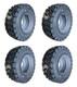 4-HD 14X17.5 SKS-6 L-5 Skid Steer Tires on Gray Rims for Case, New Holland & more
