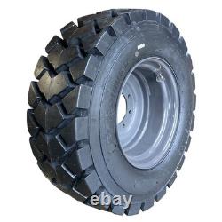 4-HD 14X17.5 SKS-6 L-5 Skid Steer Tires on Gray Rims for Case, New Holland & more