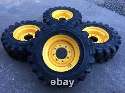 4-HD Camso SKS753 12-16.5 Skid Steer Tires/Rims for New Holland LS180 & more