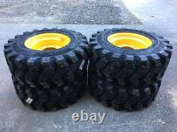 4-HD Camso SKS753 12-16.5 Skid Steer Tires/Rims for New Holland LS180 & more