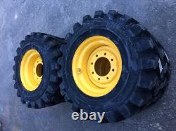 4-HD Camso SKS753 12-16.5 Skid Steer Tires/Rims for New Holland LS180 & more