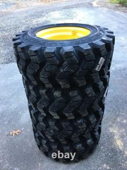4-HD Camso SKS753 12-16.5 Skid Steer Tires/Rims for New Holland LS180 & more