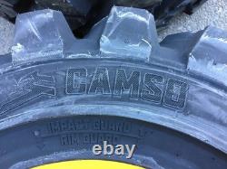 4-HD Camso SKS753 12-16.5 Skid Steer Tires/Rims for New Holland LS180 & more
