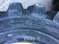 4-HD Camso SKS753 12-16.5 Skid Steer Tires/Rims for New Holland LS180 & more