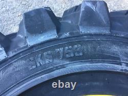 4-HD Camso SKS753 12-16.5 Skid Steer Tires/Rims for New Holland LS180 & more
