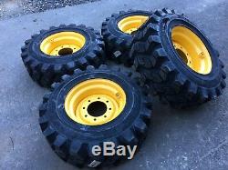 4 HD Camso SKS753 12-16.5 Skid Steer Tires/Wheels/Rim for New Holland 12X16.5