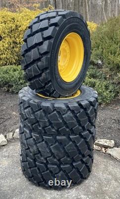 4-HD FOAM FILLED 12-16.5 SKS-7 Skid Steer Tires/Rims for New Holland LS180 &more