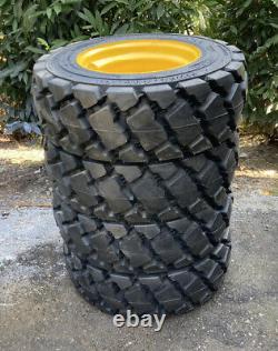 4-Heavy Duty 10-16.5 SKS-7 Skid Steer Tires/Rims/Wheels for New Holland-12PLY