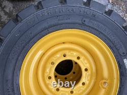 4-Heavy Duty 10-16.5 SKS-7 Skid Steer Tires/Rims/Wheels for New Holland-12PLY