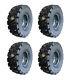 4-Heavy Duty 12-16.5 SKS-7 Skid Steer Tires/Rims, Case, New Holland Gray-12X16.5