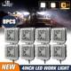 4 LED Work Lights Fit New Holland Skid Steer L185 L190 L250 L255 L465 L565 L86