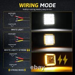 4 LED Work Lights Fit New Holland Skid Steer L185 L190 L250 L255 L465 L565 L86