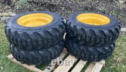 4 NEW 10-16.5 Tires Rims/Wheels for New Holland LS140, LS150, LX465, LX485-10X16.5