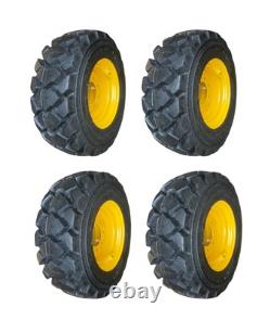 4 NEW 12-16.5 Galaxy Hulk L5 Skid Steer Tires/Rims for New Holland LS180 & more