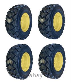 4 NEW 12-16.5 L-5 Skid Steer Tires/Wheels for New Holland & more-12X16.5-14 PLY