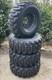 4-NEW 12-16.5 SKS-1 Skid Steer Tires/Rims New Holland, Case Gray -12X16.5 14PLY