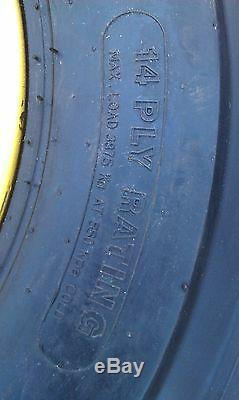 4 NEW 14x17.5 Skid Steer Tires & Rims for John Deere 14 ply rating 14-17.5